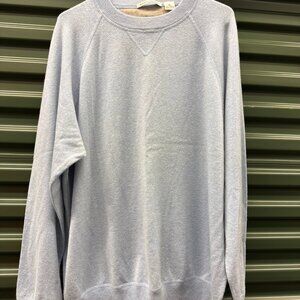 Mark Shale Sweater Men’s Blue V-Neck Cashmere Long Raglan Sleeve Size M